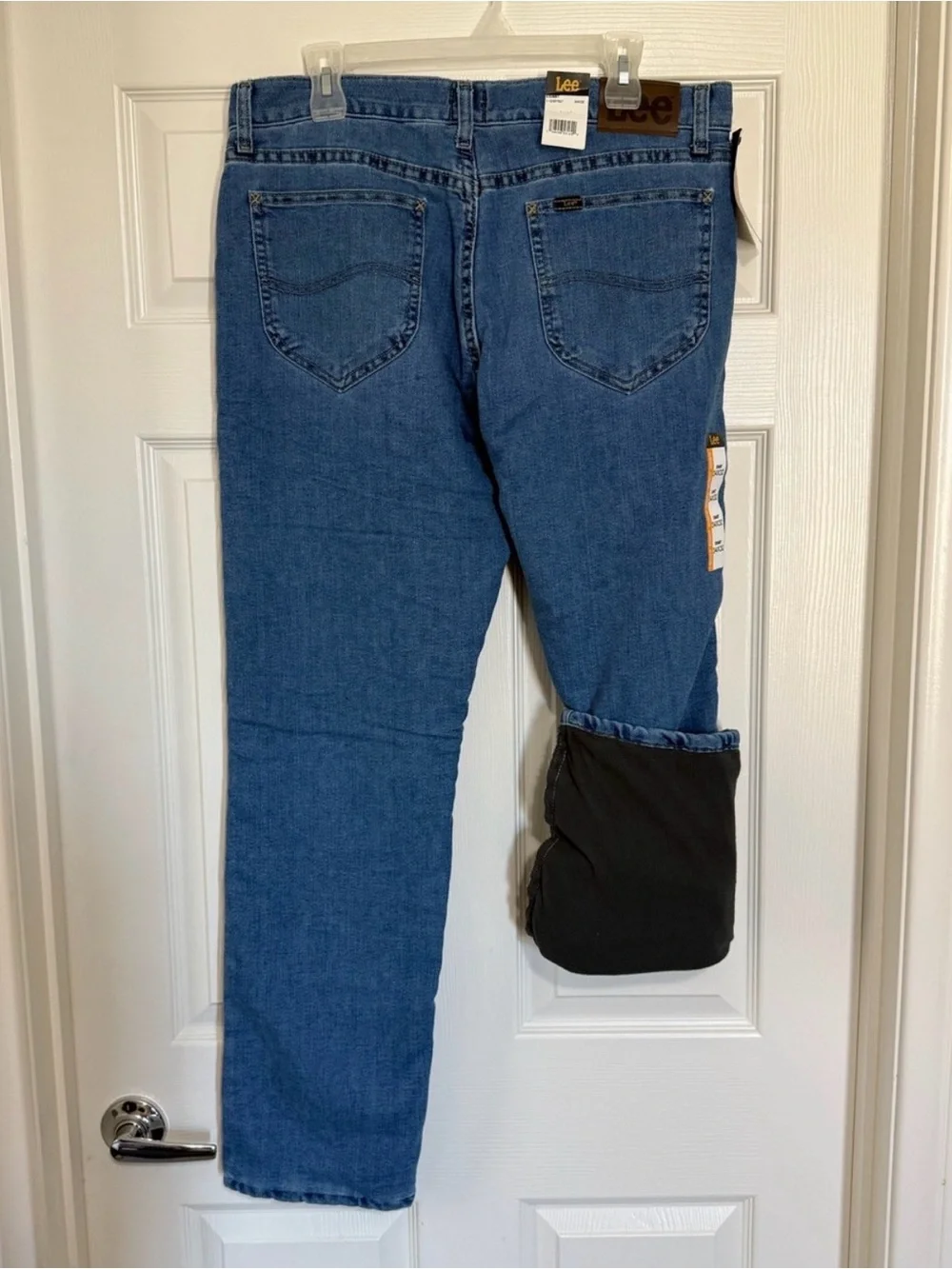 Lee Men’s 34x32 Fleece Lined Straight Leg Jeans NWT Winter Denim